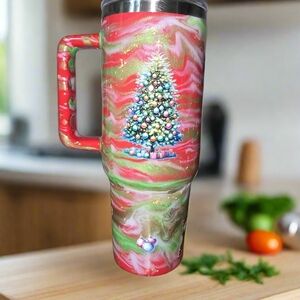 Festive Christmas Tree Travel Mug